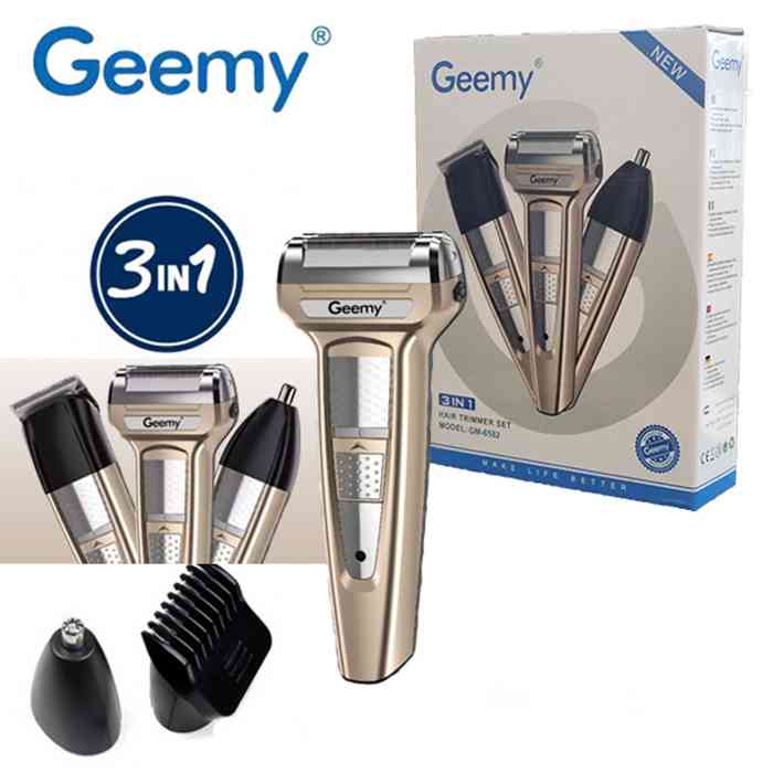 GEEMY GM-6582 3 IN 1 Professional Rechargeable  Trimmer